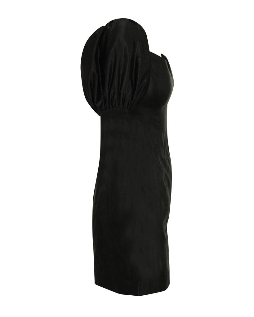 CAROLINE CONSTAS Off Shoulder Dress with Cut Out in Black Cotton 2