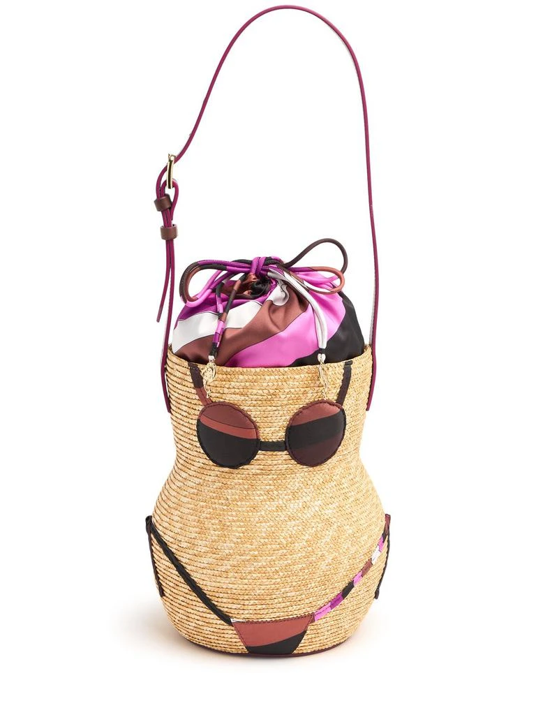 PUCCI Puccinella Straw & Twill Bag 1