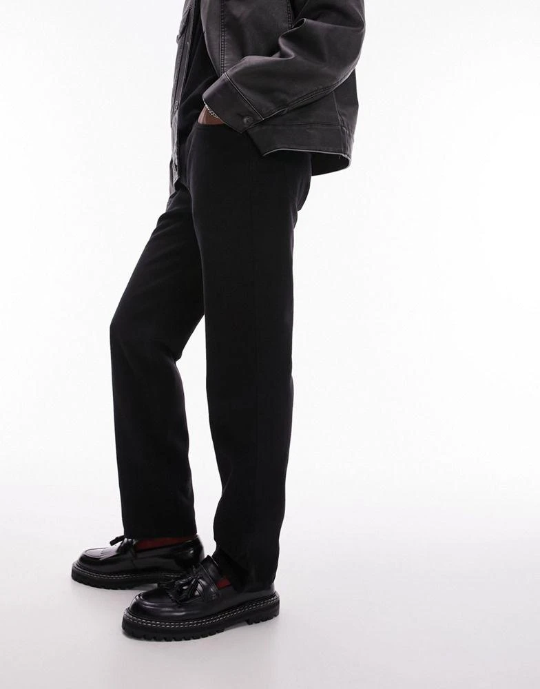 Topman Topman straight jeans in black 2