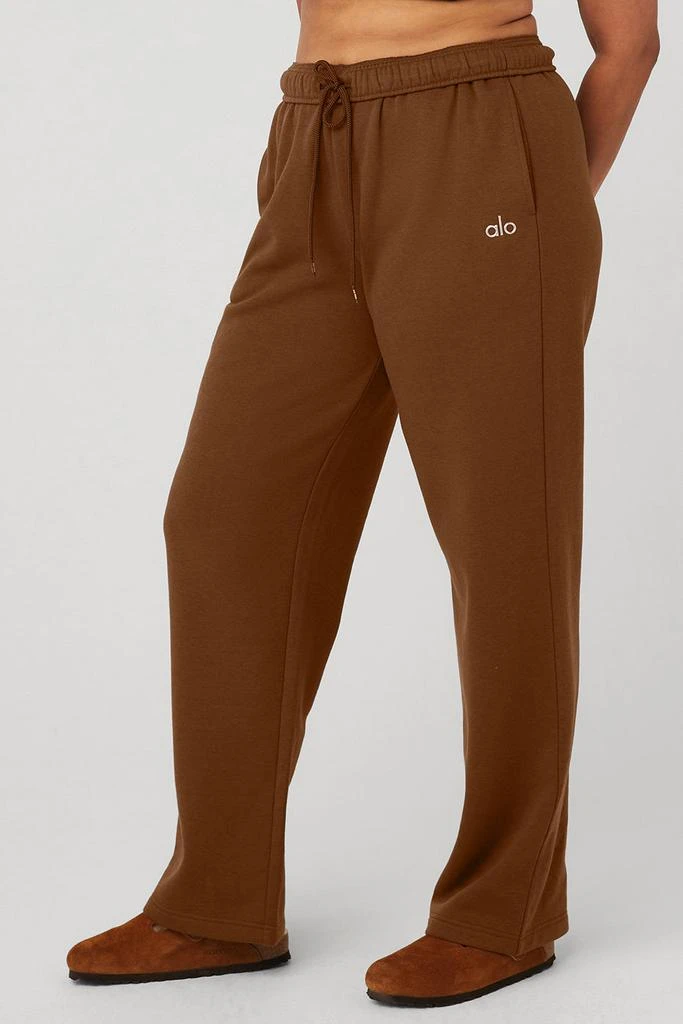 Alo Accolade Straight Leg Sweatpant - Cinnamon Brown 7