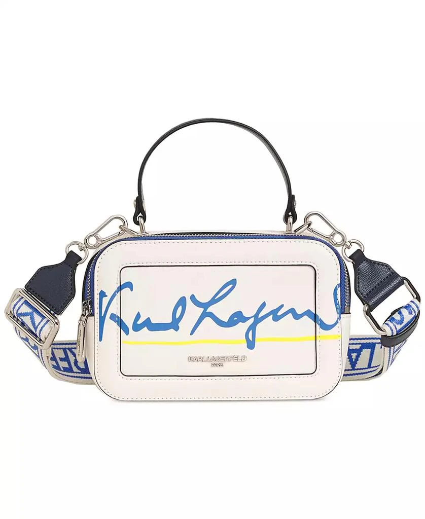 Karl Lagerfeld Paris Simone Karl Leather Small Camera Crossbody 1