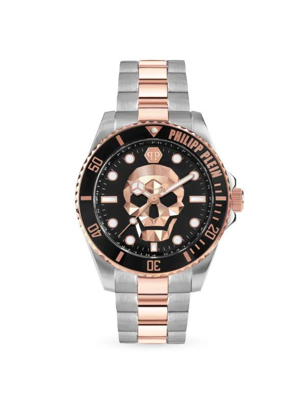 Philipp Plein The $Kull Diver 44MM Stainless Steel Tachymeter Watch 1
