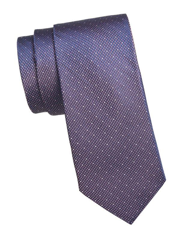 Hickey Freeman Dotted Silk Tie