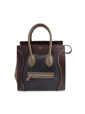 CELINE Celine Nano Tricolor Luggage Tote Bag In Multicolor Leather 1