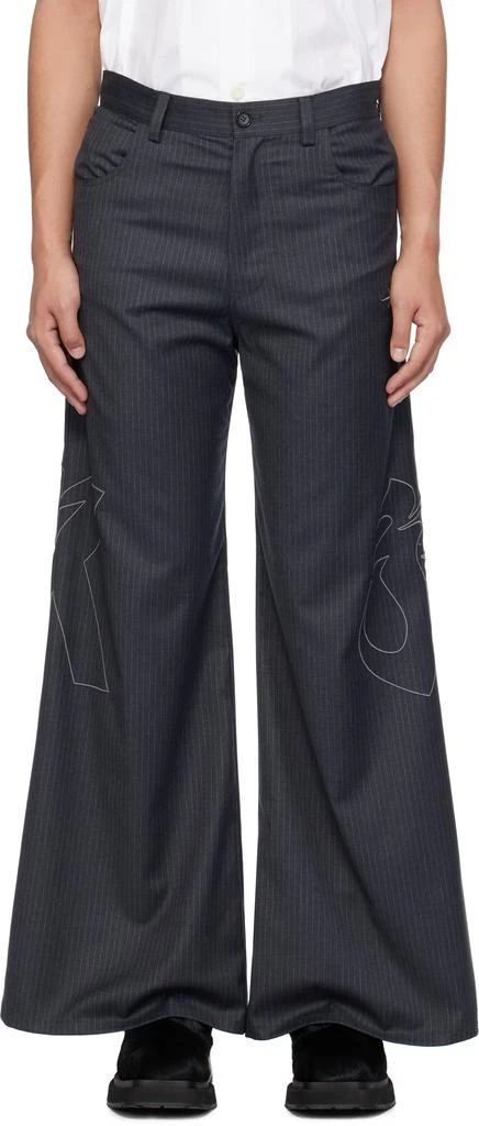 KUSIKOHC Gray 
Right To Fail
 Oversized Trousers