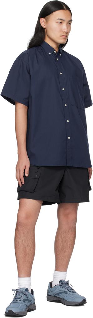トップス DAIWA PIER39 BUTTON DOWN SHIRT L/S NAVY DAIWA PIER39 Navy Tech Button Down S/S Shirt - Shirts