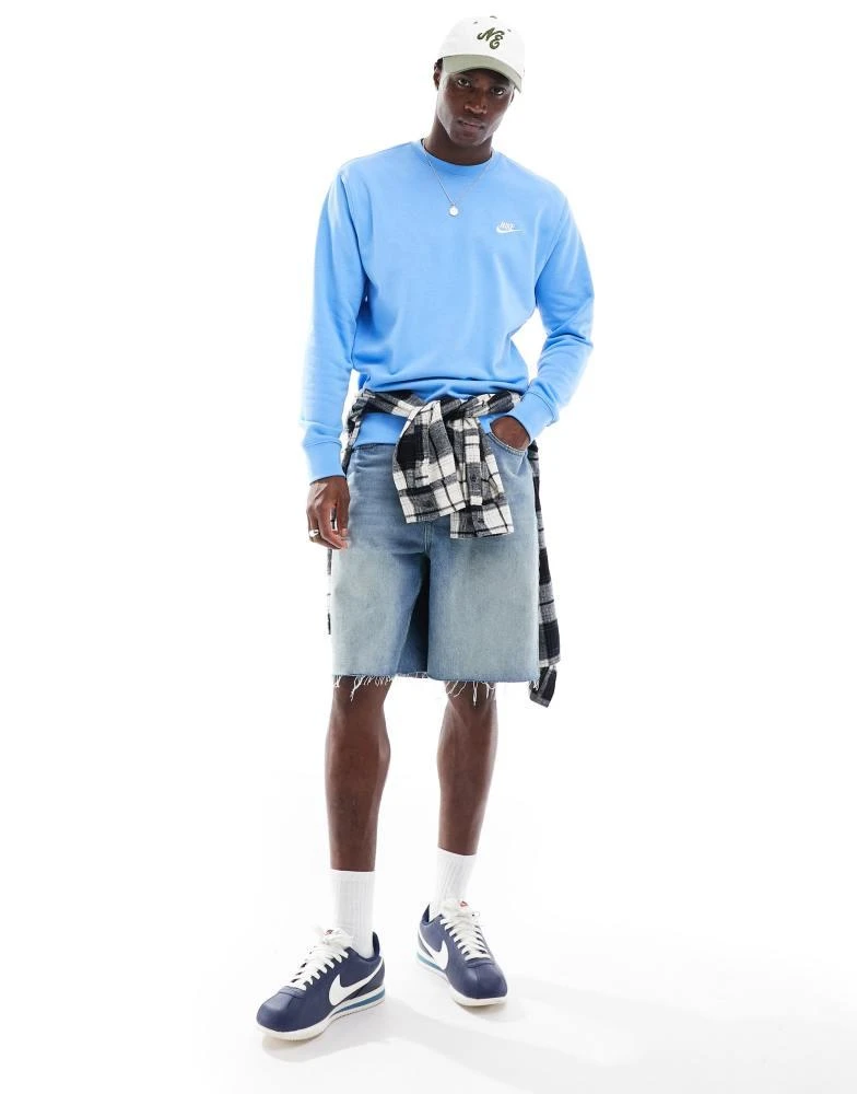 NIKE Nike Club crew neck sweatshirt in light blue 3