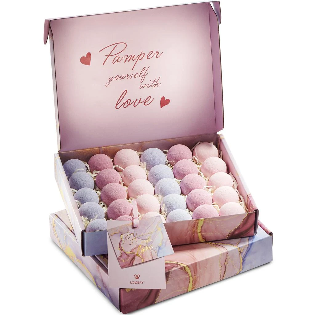 Lovery Bath Bombs Gift Set, 30pc Handmade Spa Body Care Balls in Variety Scents 4