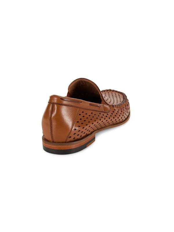Mezlan Perforated Leather Slip-On Shoes 3