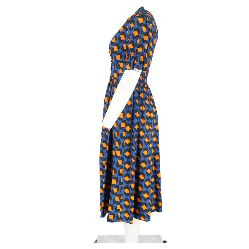 Diane von Furstenberg Diane Von Furstenberg Erica Printed Midi Dress in Multicolor Cotton 5