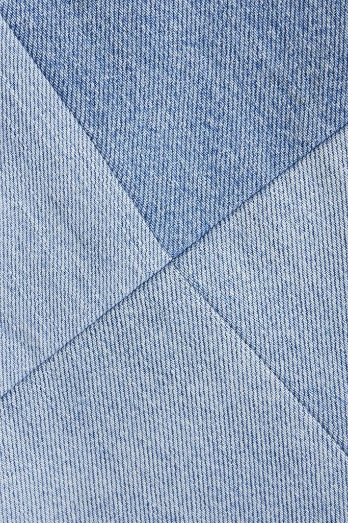 EB DENIM Asymmetric patchwork denim skirt 4