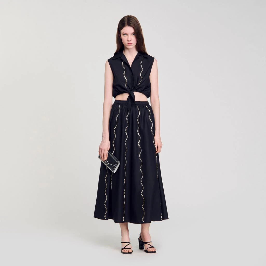Sandro Maxi rhinestone skirt 1