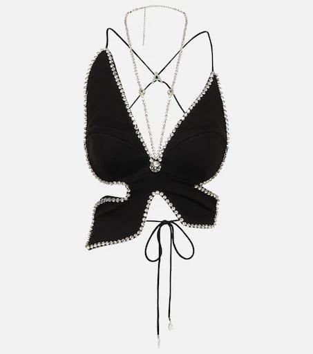AREA Butterfly embellished ponte top 1