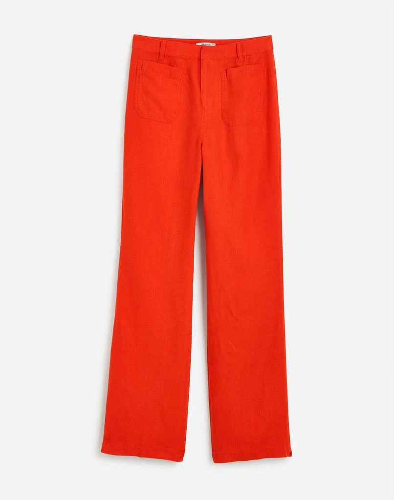 Madewell Patch Pocket Flare Pant in 100% Linen 6