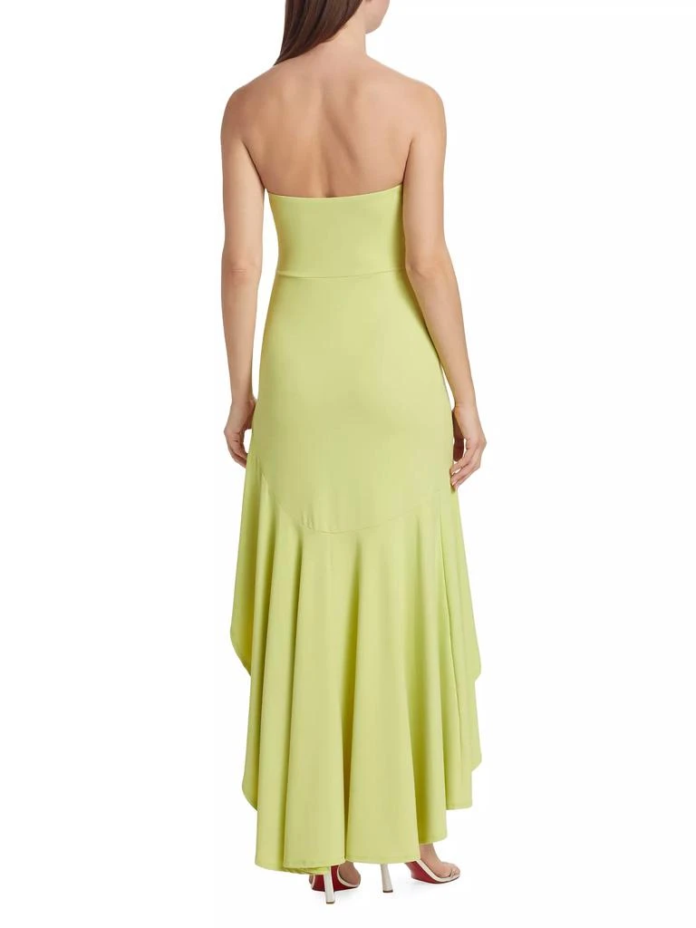 Susana Monaco Tube Ruffle High-Low Maxi Dress 5