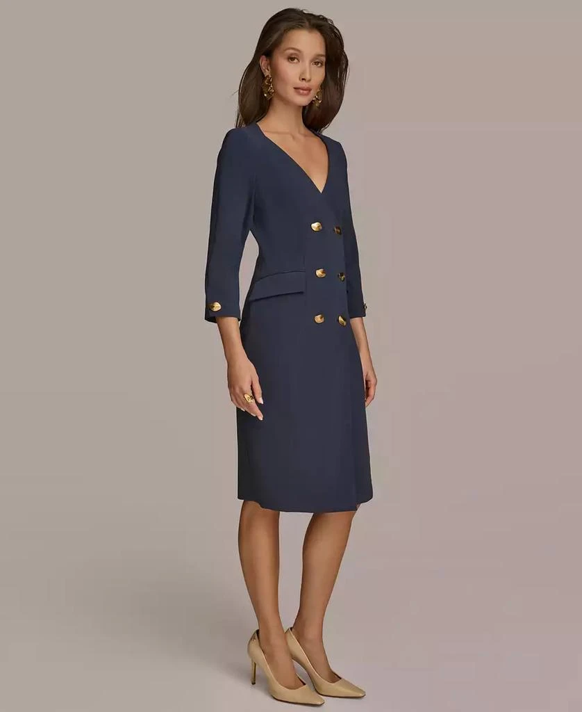 Donna Karan Women's 3/4-Sleeve Double-Breasted Midi Blazer Dress 2