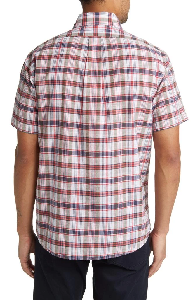 Brooks Brothers Madras Short Sleeve Plaid Button-Down Shirt 3