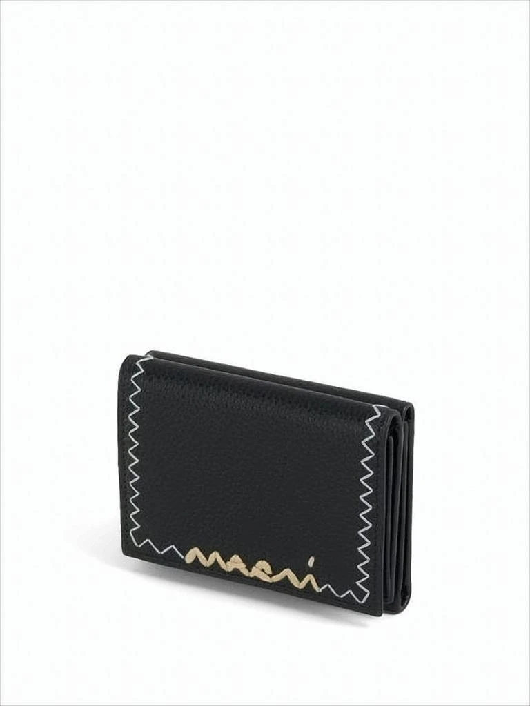 Marni Compact Black Cowhide Leather Wallet 2