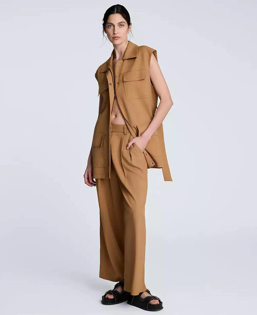 Kenneth Cole Women's Vision Twill Belted Cargo Vest 8