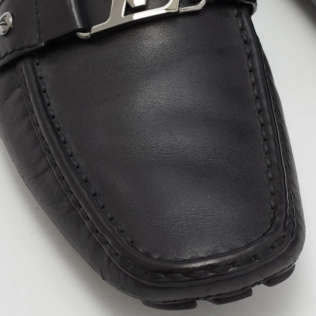 Louis Vuitton Louis Vuitton Black Leather Monte Carlo Loafers Size 44 7