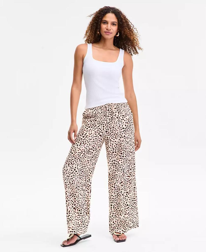 INC International Women's Printed Wide-Leg Pull-On Pants, Exclusively at Macy's