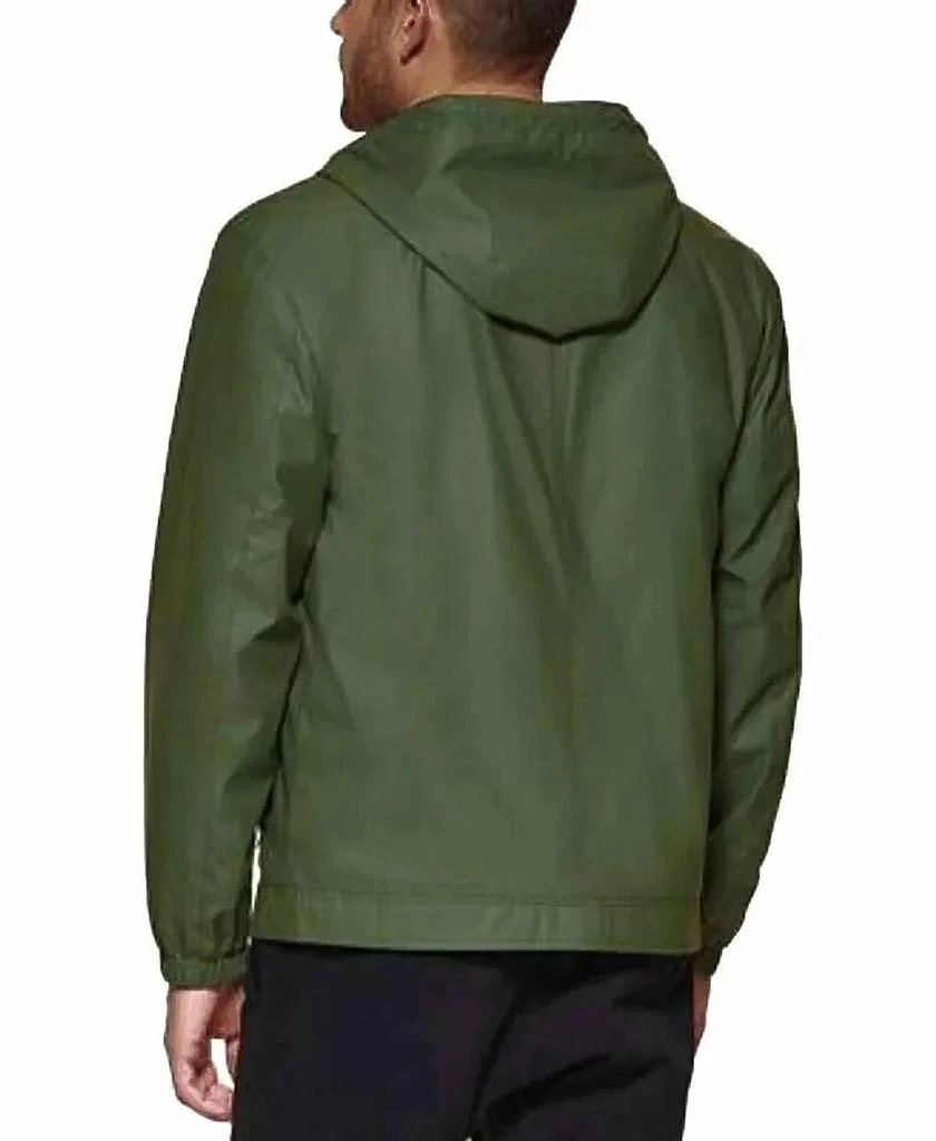 Shop Men's Bomber Jacket With Hoodie In Green on Sale at