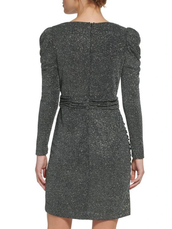Eliza J Surplice Glitter Ruched Mini Dress 2