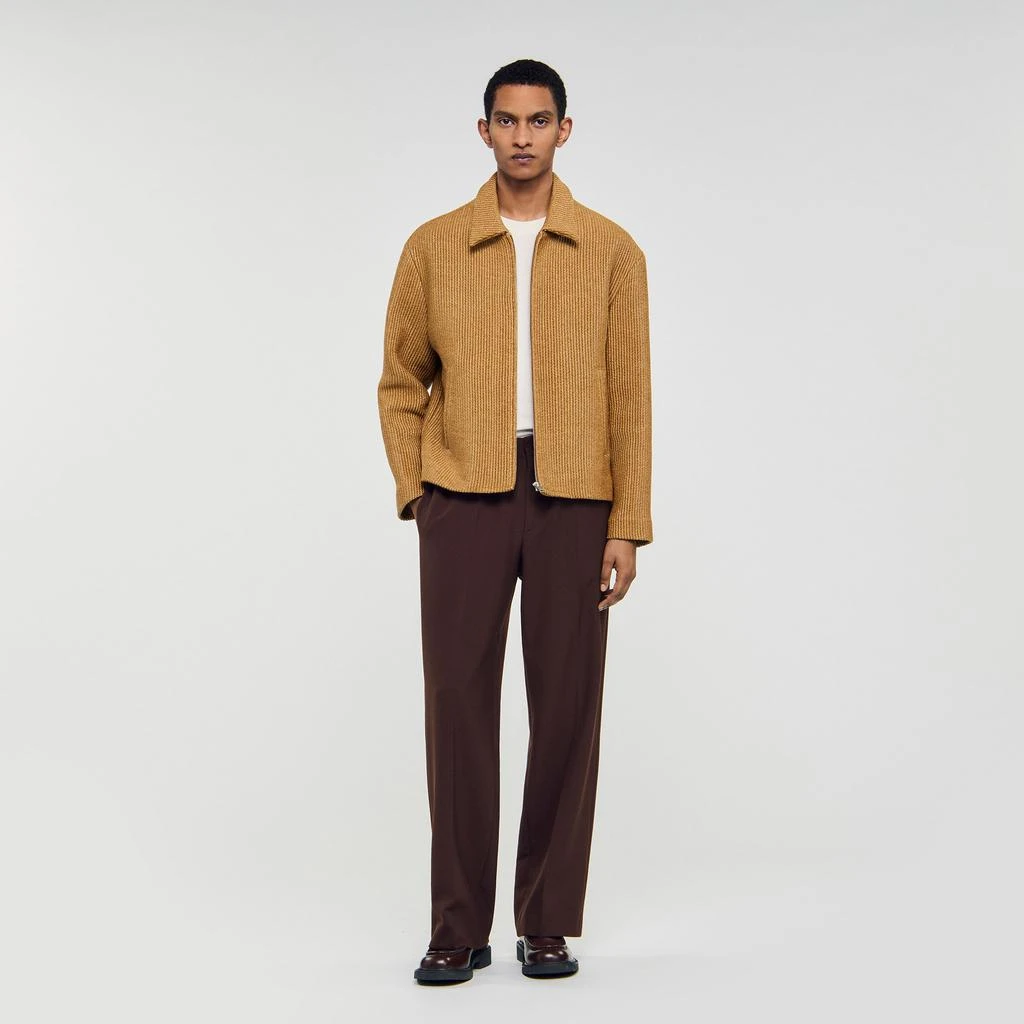 Sandro Woven raffia jacket 1
