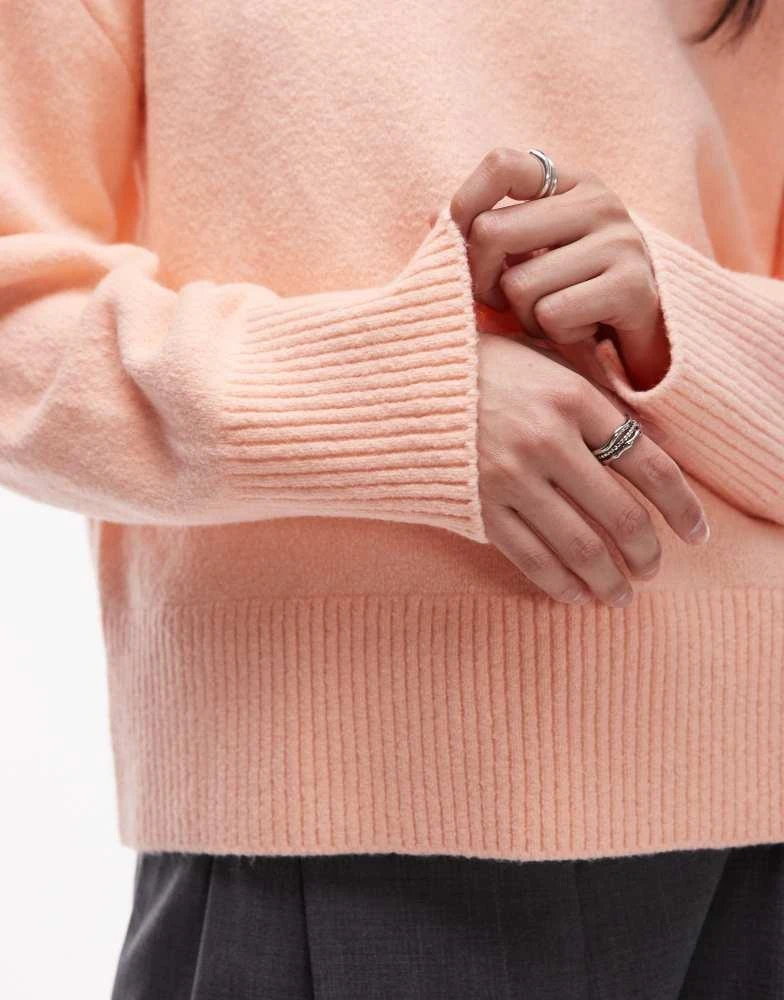 & Other Stories & Other Stories crew neck sweater in soft orange 4