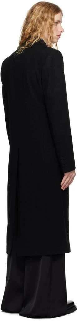 Dries Van Noten Black Tight Fit Wool Coat 3