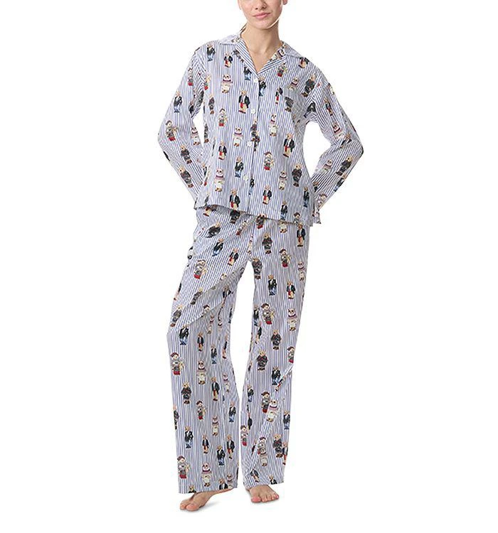 Ralph Lauren Madison Printed Pajama Set in Snowfall Blue