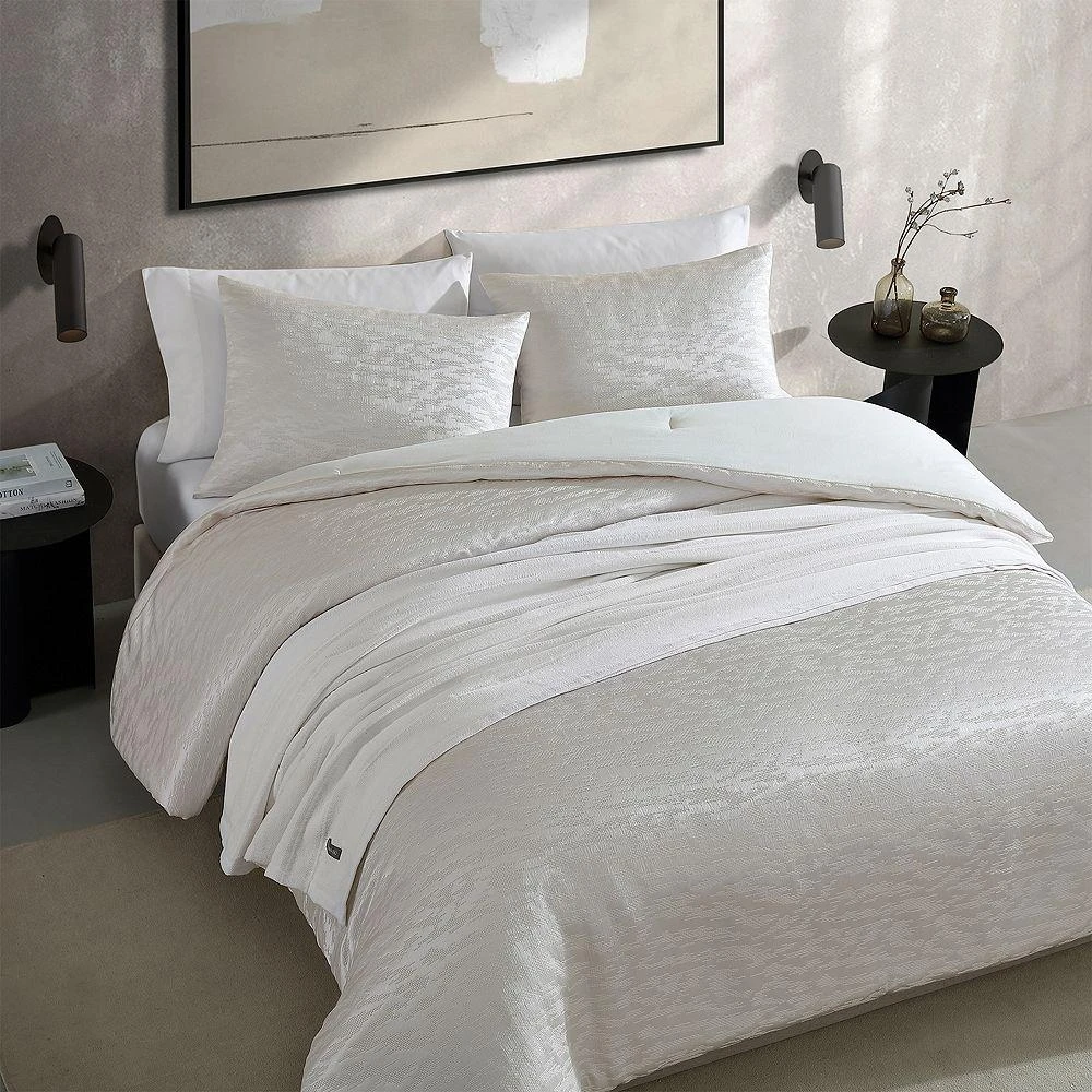 Vera Wang Illusion Textured 3 Piece Duvet Cover Set, King 1