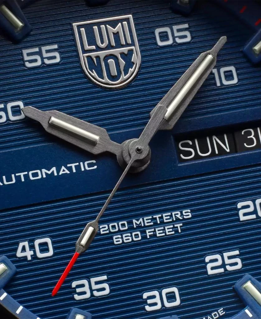 Luminox Men's Swiss Automatic Master Carbon Seal Blue Rubber Strap Watch 45mm 4
