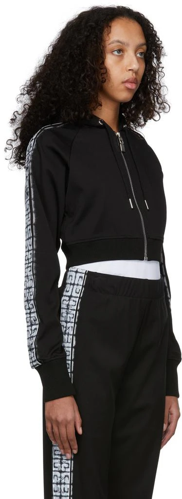 Givenchy Black Chito Edition 4G Tag Cropped Zip Hoodie 2