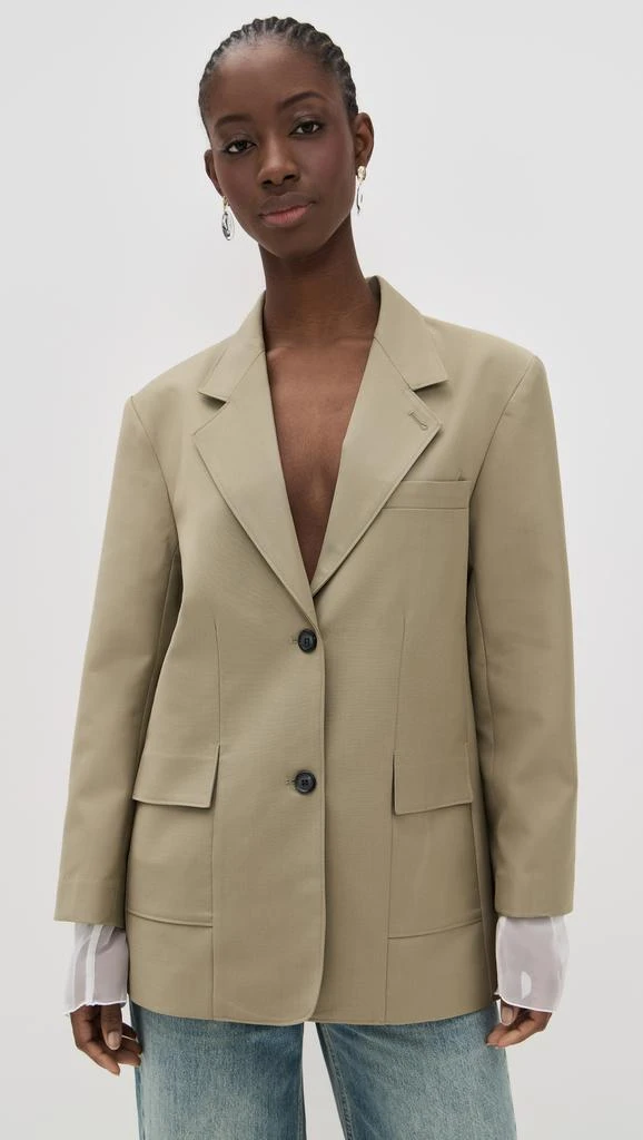 Simonett Structured Sheer Cuff Blazer 7