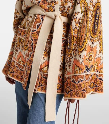 ETRO Jacquard cotton-blend wrap cardigan 5