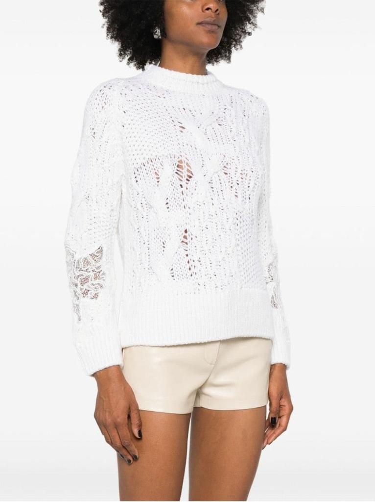 ERMANNO Long Sleeve Crew Neck Sweater