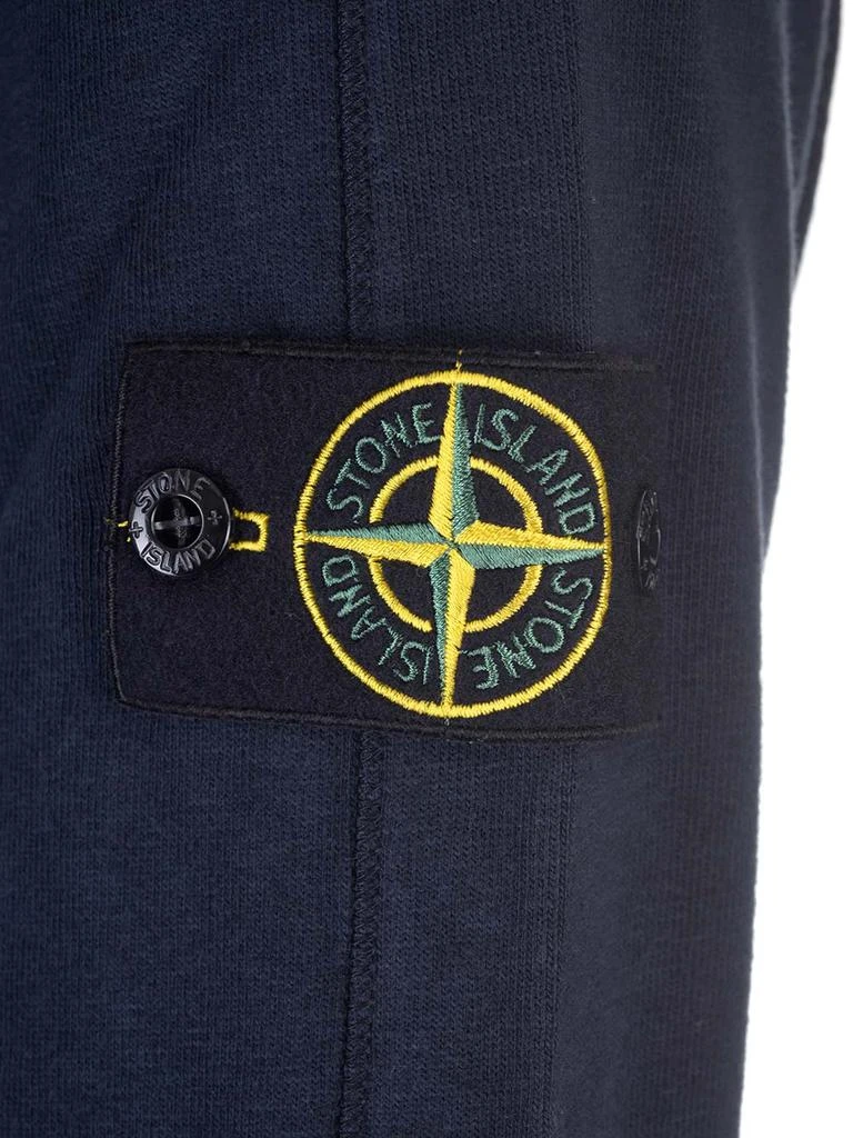 Stone Island Blue Sweatshirt With Mock Neck 3