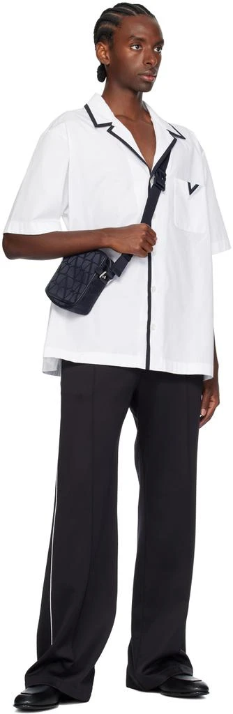 Valentino Navy Small Iconographe Nylon Messenger Bag 4