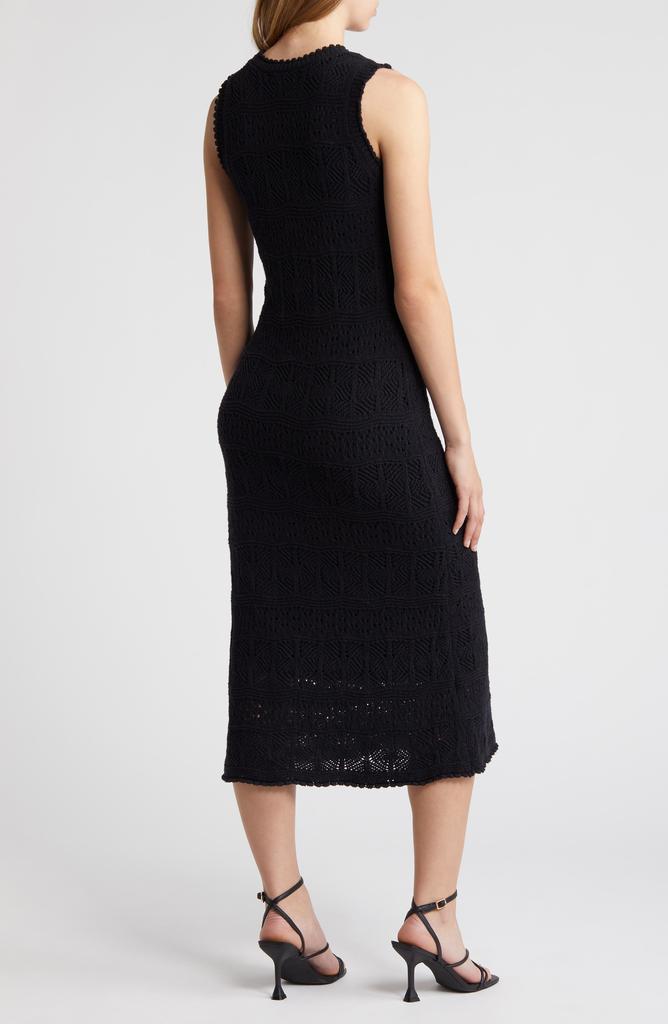Chelsea28 Sleeveless Pointelle Sweater Dress