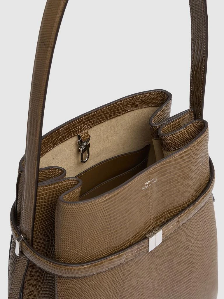Totême Belted Lizard-embossed Bucket Bag 5