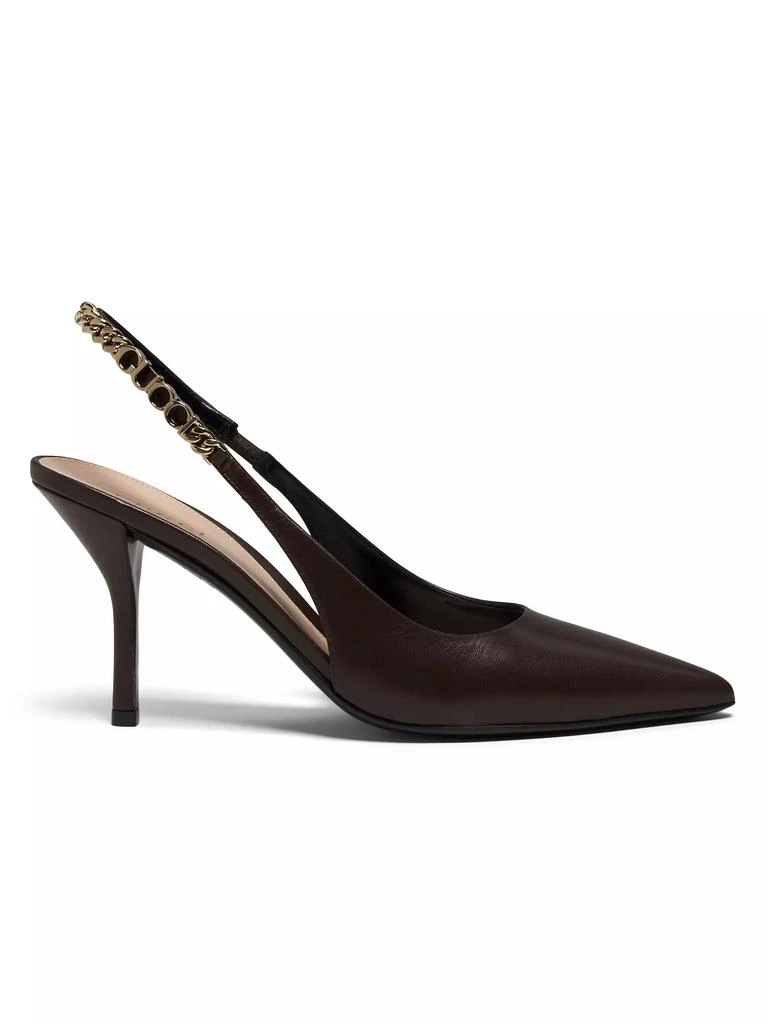 Gucci Signoria 105MM Leather Chain Slingback Pumps 6