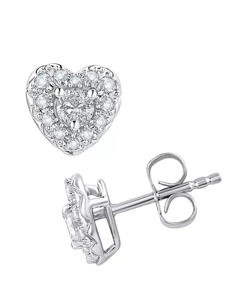 Macy
s Diamond Heart Shape Halo Stud Earrings (1/2 ct. t.w.) in 10k White Gold 1