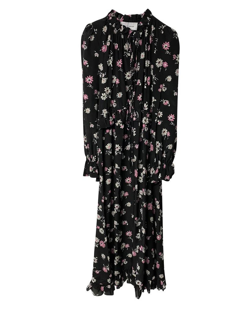 LES RÊVERIES Les Revêries Tie-front Maxi Dress in Floral Print Silk 4