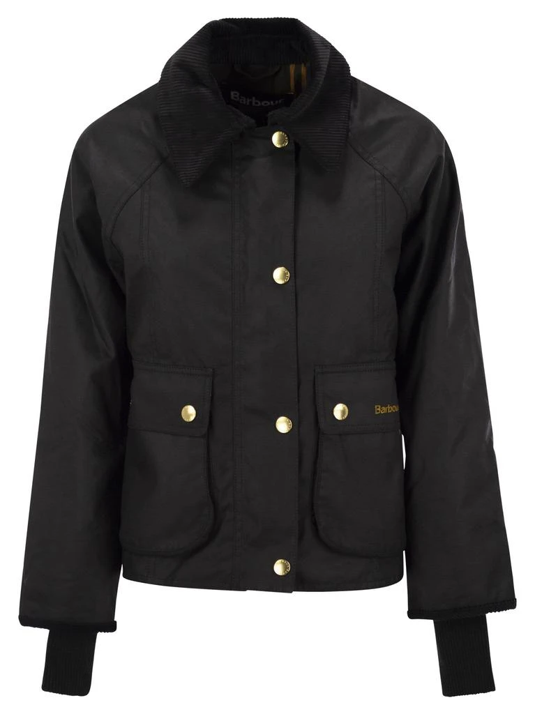 Barbour Beadnell Waxed Jacket With Crop Cut 1