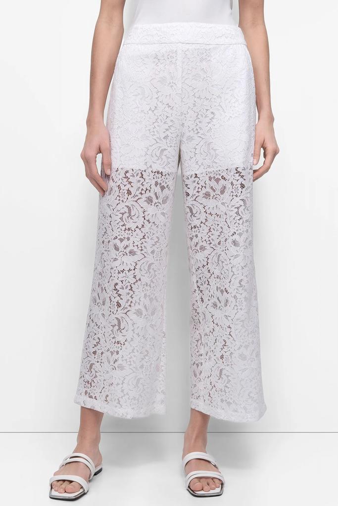 DKNY CROPPED LACE STRAIGHT LEG TROUSER