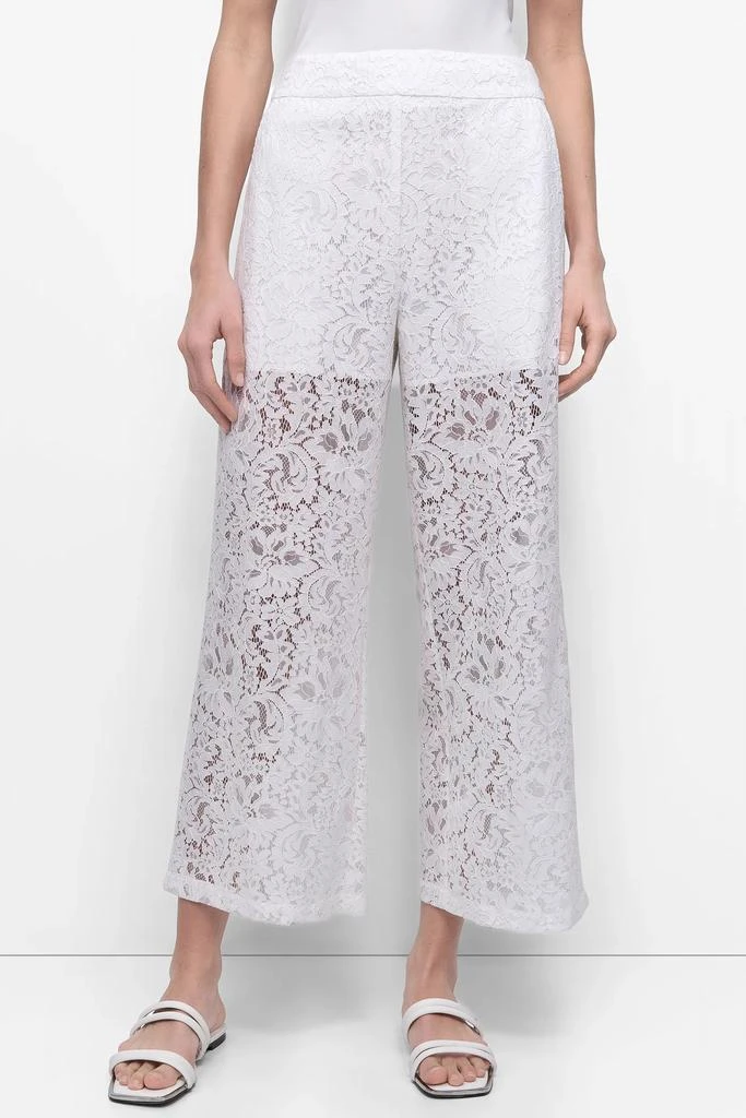 DKNY CROPPED LACE STRAIGHT LEG TROUSER 1