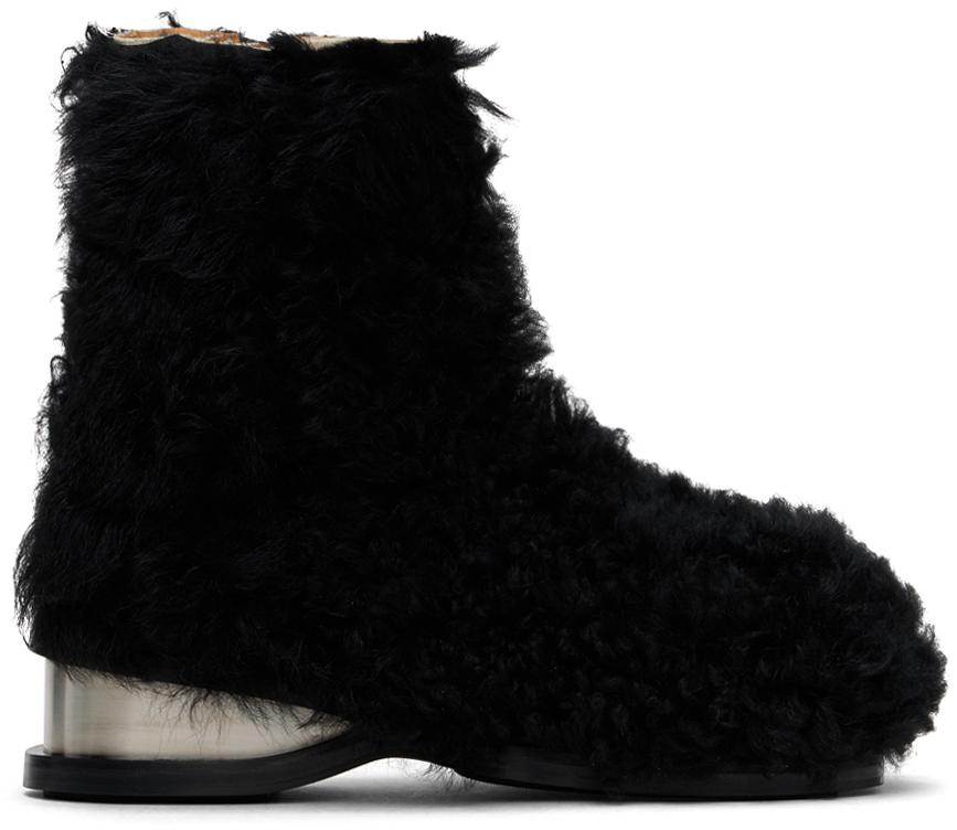 Shop Black Stun Shearling Boots on Sale at BeyondStyle – Get 74