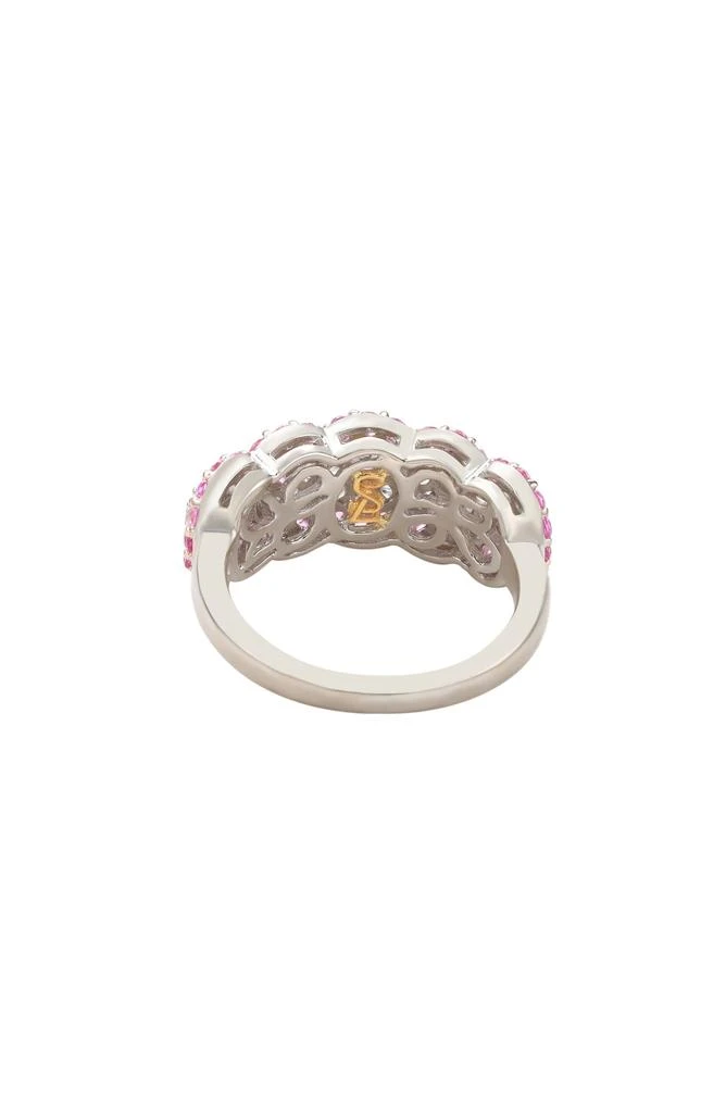 Suzy Levian Sterling Silver Pink & White Sapphire Ring 2