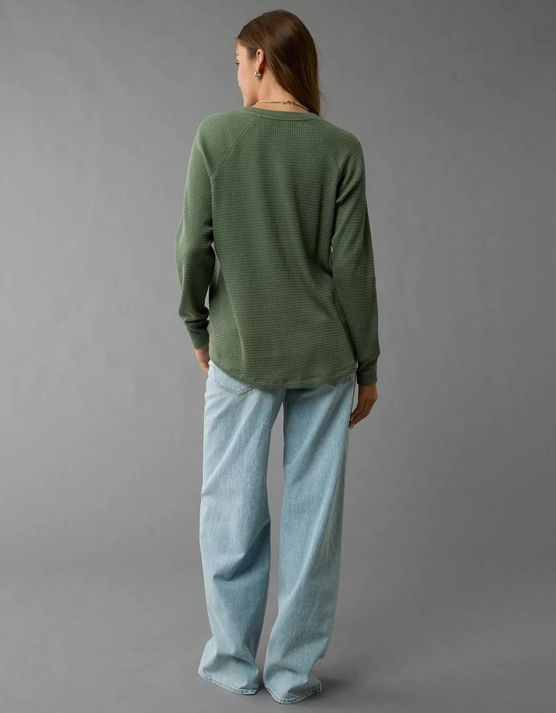 AE AE Plush Long-Sleeve Henley T-Shirt 2